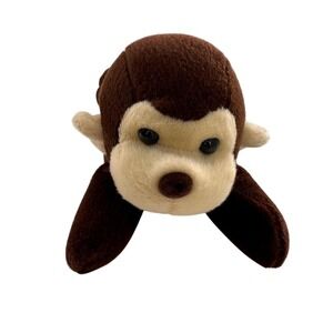 Kellytoy 2003 Brown Monkey Plush Stuffed Animal 10" Polyester Fiber Handcrafted